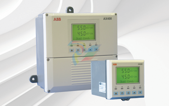 ABB AX410, AX411, AX413, AX416, AX418, AX450, AX455 and AX456 Single and dual input analyzers for low level conductivity