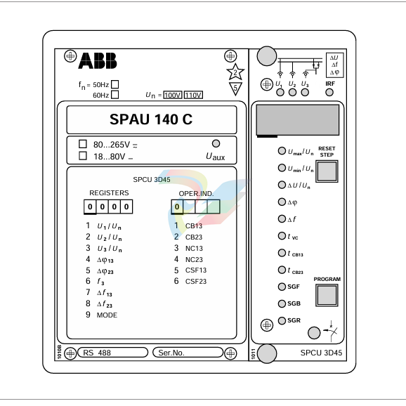 ABB SPAU 140 C  Synchro-check relay